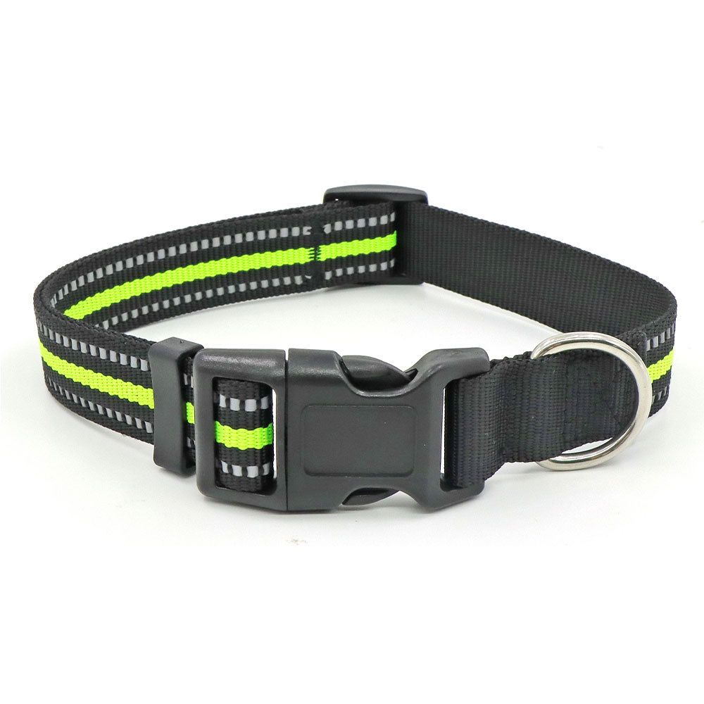Productos para mascotas collar fuente de fábrica de collar de seda reflectante collar de mascotas collar de luz nocturna para perros grandes