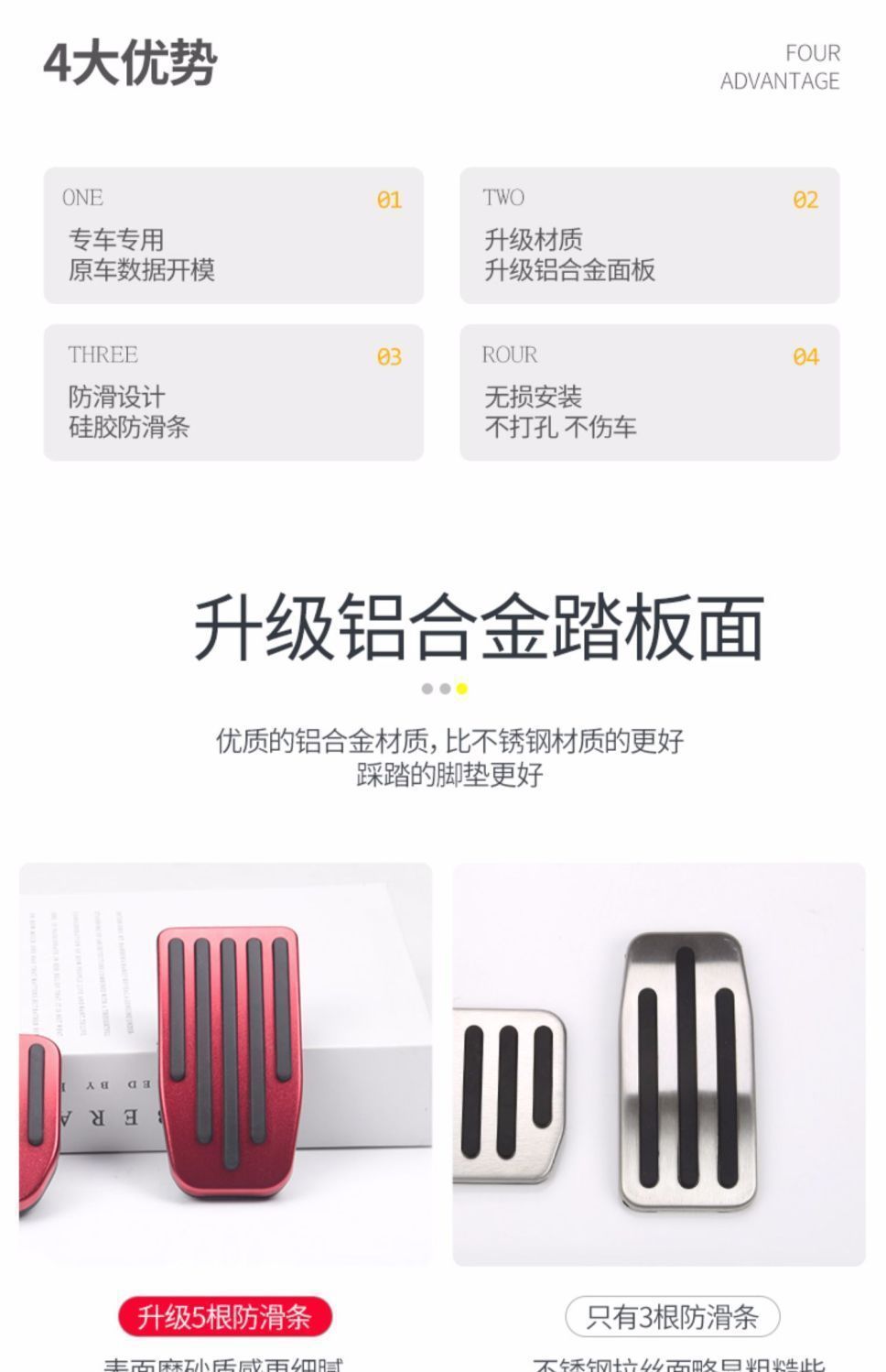Suitable for Tesla Model Y3 Accelerator Brake Rest Pedal Foot Interior Modification Accessories Modely Artifact