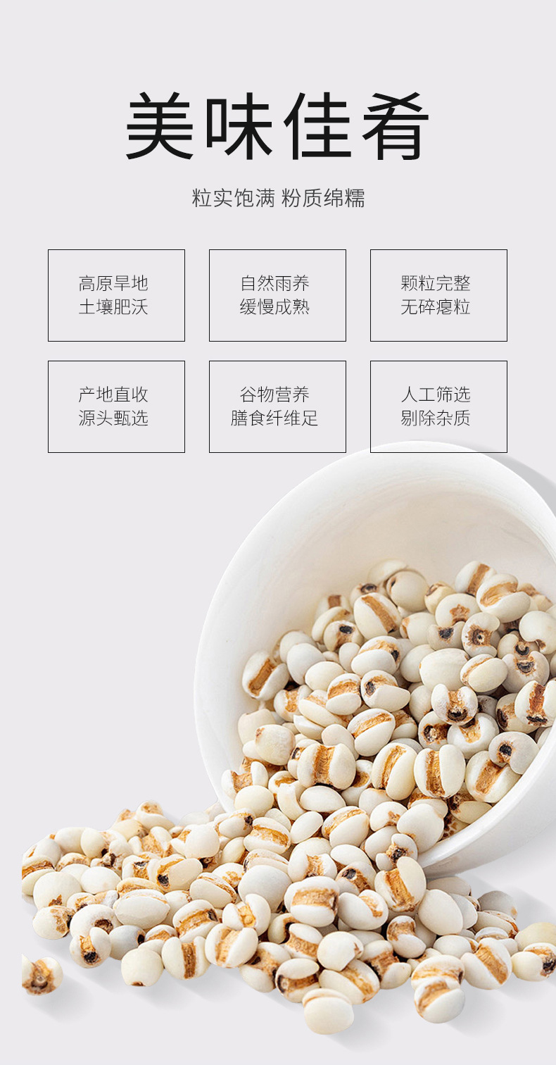 Dried Coix Seed 500g Yi Mi Ren Job's Tears Grain for Soup and Congee key features