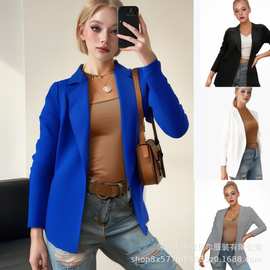 大量现货 亚马逊跨境独立站欧美都市时尚女式长袖休闲西装外套