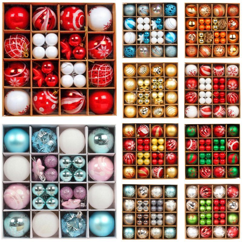 Hong Kong Love Christmas Decoration Ball Gift Box suit Creative Painted Christmas Ball Party Christmas Tree Hanging Ball Pendant
