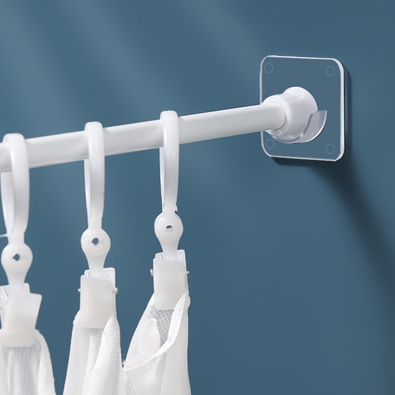 Soporte de varilla telescópica de estilo japonés Rod Holder Barra de cortina de ducha barra de cortina de carga antideslizante gancho de caída Rod Holder