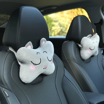 cat car pillow Corgi | Headrest - squint-cat-251803kg-pair
