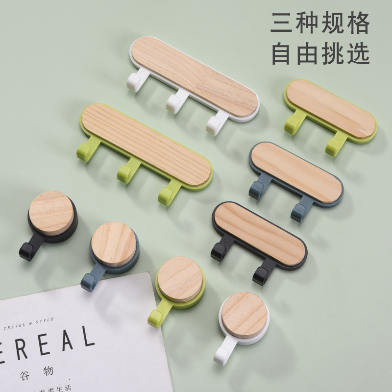 Gancho de pino creativo - Sin perforar, adhesivo AVS, montado en pared, para puertas, ventanas, ropa y cocina, venta al por mayor de fábrica