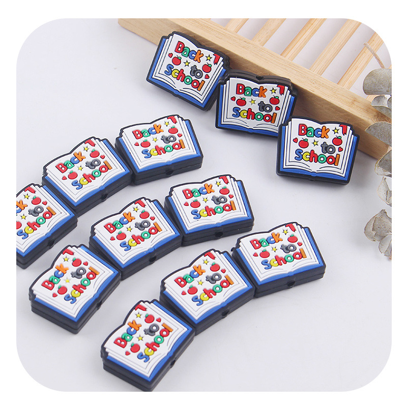 Amazon nuevo libro de dibujos animados para bebés joyas de silicona de goma de silicona creativas DIY tetas cadena de accesorios de cadena