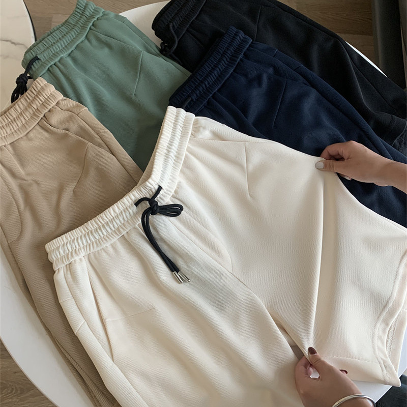 High-quality! Single from a large company! Skin-friendly, breathable, and elastic summer new men's straight-leg five-pocket shorts trendy