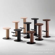 简约全实木吧椅单人高脚凳子酒吧椅手机店高脚椅前台高脚凳实木