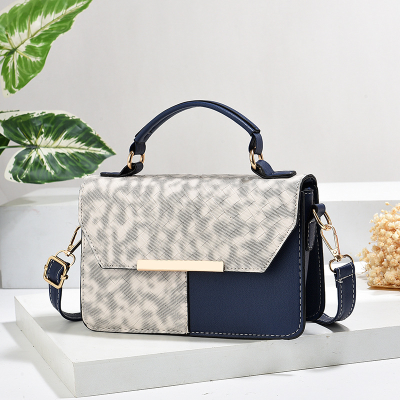Nuevo empalme versátil bolsa impresa color contraste mochila bolsos de mujer transfronterizos bolsos de hombro de alta calidad
