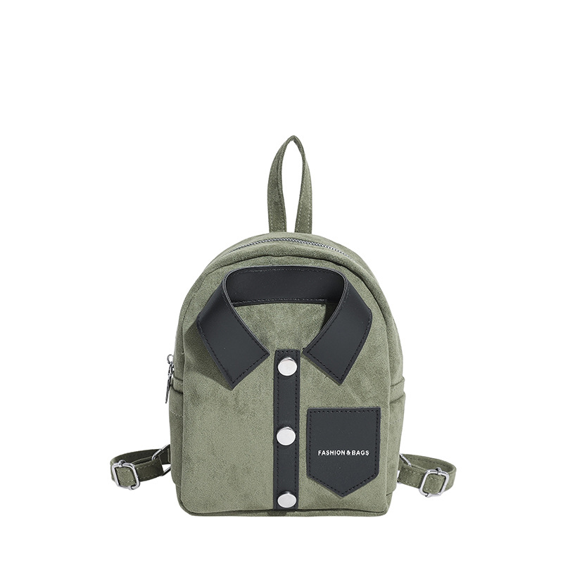 Diseño coreano nicho sensación de personalidad camisa mochila pequeña y ligera mochila de mujer casual de moda bolsas de mujer de comercio exterior