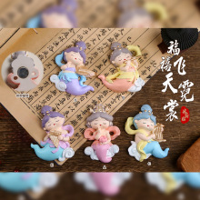 创意古风系列福禧飞天霓裳冰箱贴磁吸文化创意纪念品树脂装饰批发