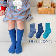 春季兒童襪子批發春秋純色兒童中筒襪透氣無骨男女童秋天寶寶襪子