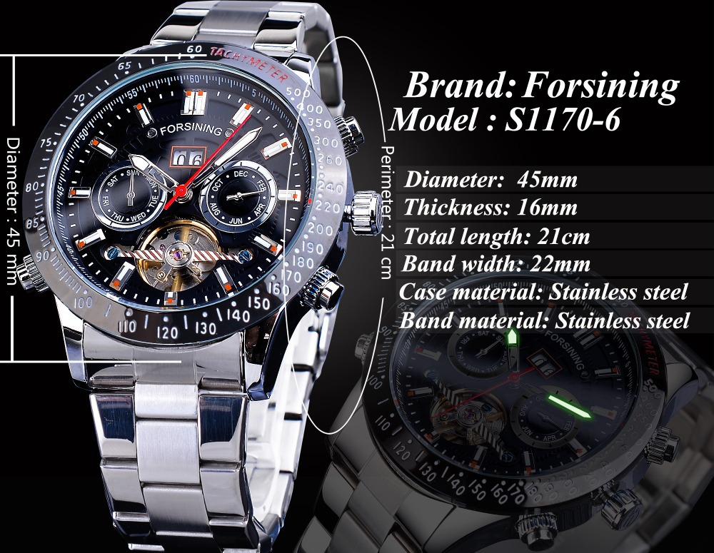 Title 1, Modieuze Casual Multifunctionele Tourbillon Aut...