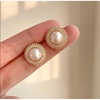 Design earrings from pearl, internet celebrity, 925 sample silver, 2023 collection, trend of season