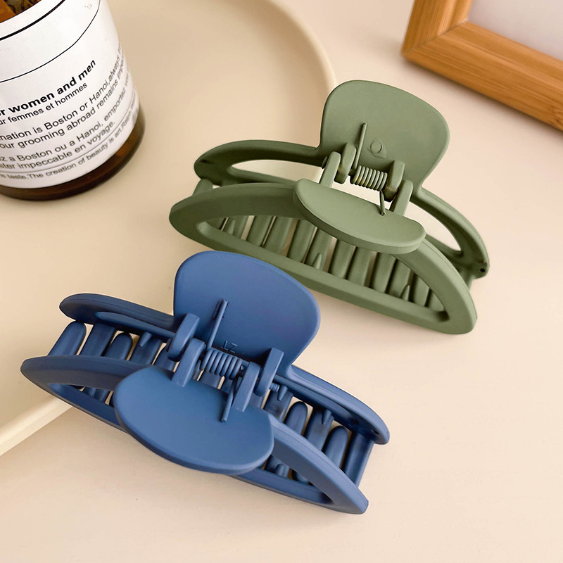 Clip de semicírculo a juego de color esmerilado hembra horquilla grande de plástico Sentido de alta calidad Cabeza trasera clip de tiburón tocado accesorios para el cabello
