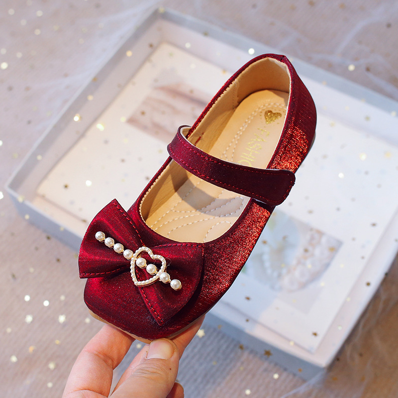 Classic Red Mary Jane Shoes For Girls - Soft Sole Ballet Flats For Performances, School, And Special Occasions_voghion.com