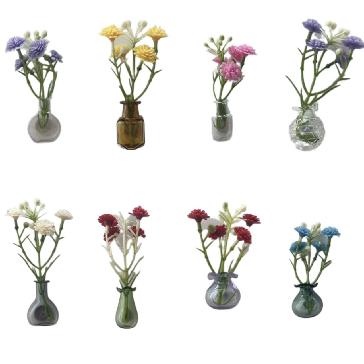 Mini vasos de adsorción transfronterizos refrigerador pegatinas decoraciones ins cerámica mosaico mini vasos de flores para gatos deben recolectar botellas