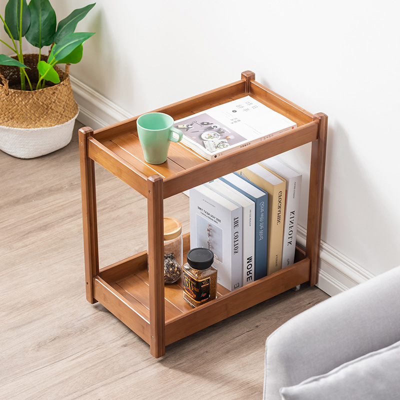 Portátil pequeña mesa de café sofá lado gabinete casa sala de estar Mesa Mini Mesa de esquina mesa cuadrada mesa de té gabinete de almacenamiento