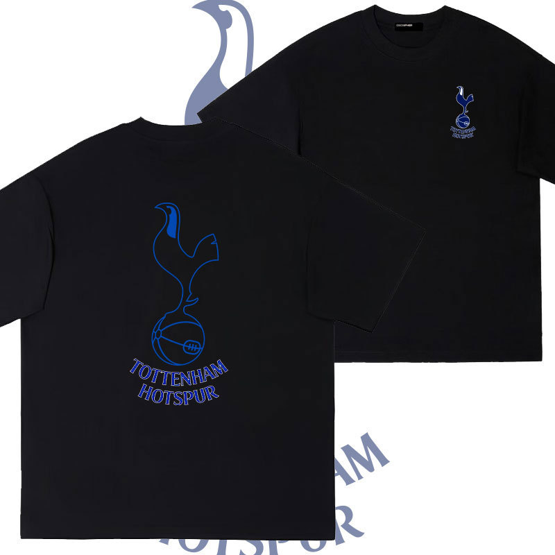 Premier League Tottenham Hotspur Xinjiang Long-Staple Cotton Short-Sleeved T-Shirt Loose Top Half-Sleeved Football Clothes T-Shirt