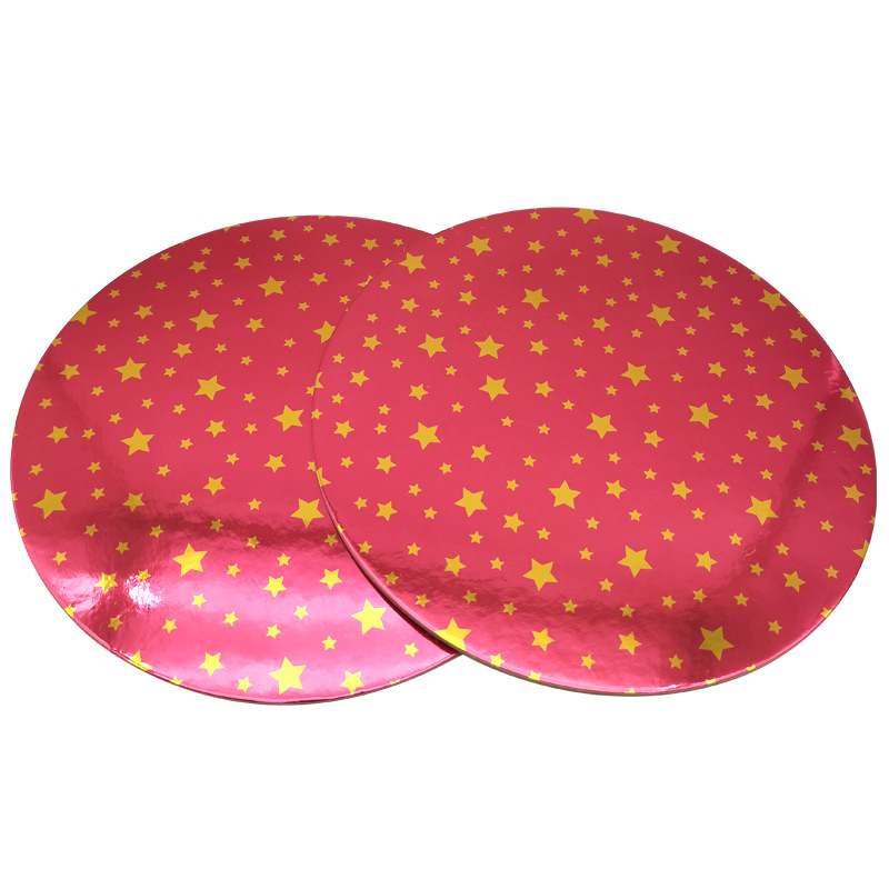 各尺寸圆形五角星印刷蛋糕底托硬纸板蛋糕垫蛋糕托盘cake board