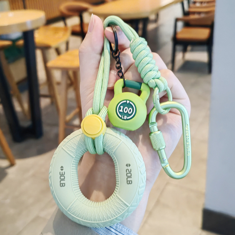 Fun Grip Ring Decompression Keychain Pendant Couple Bag Pendant Car Key Chain Creative Fitness Gift