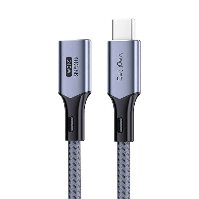 唯格type-c延长线 USB4全功能PD240W公对母兼容雷电4/3快充数据线|undefined