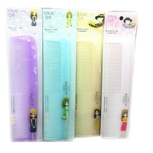 韩版卡通印花两头梳护发疏密齿梳子直发美发长发2元店货源批发