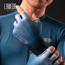 蘭帕達新款夏季防滑透氣騎行半指手套戶外自行車訓練運動露指短指