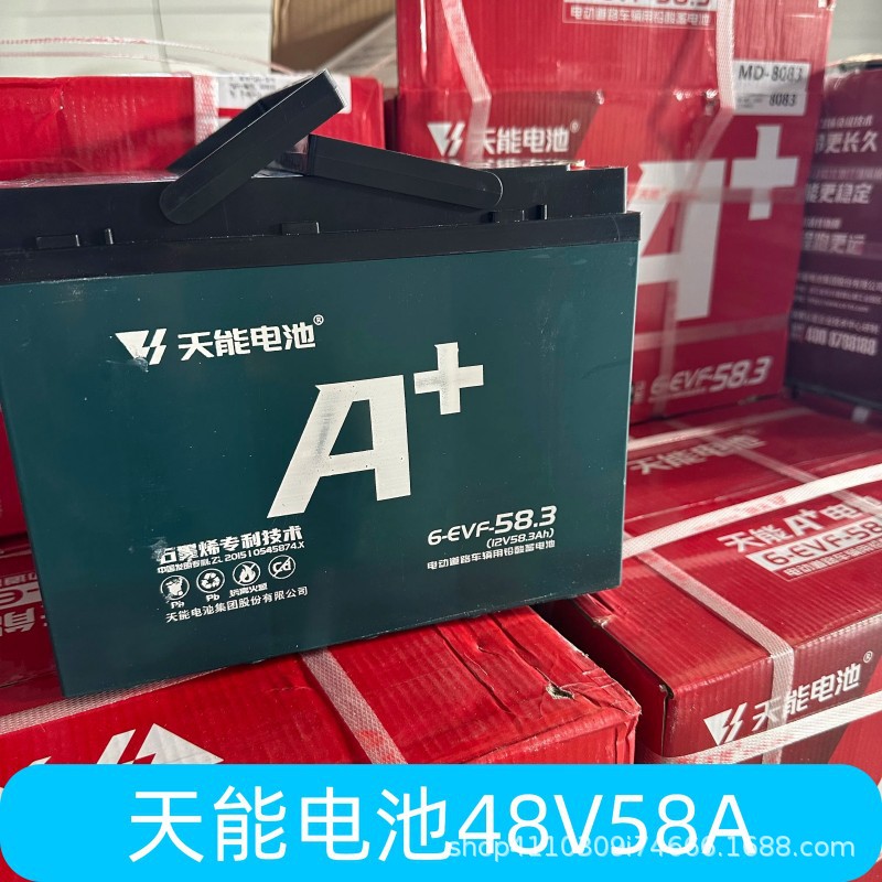 Batería Tianneng 48V60V72V/12A20A32A58A Batería de triciclo de coche eléctrico de plomo-ácido genuino nuevo