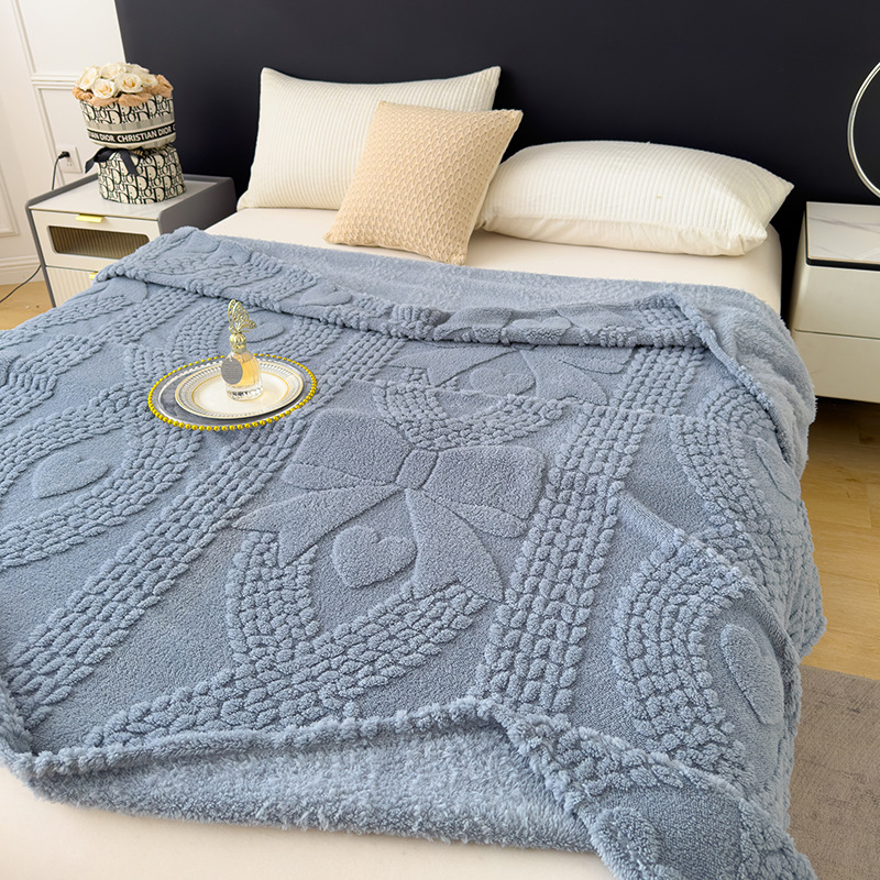 2025 nueva capacidad de funcionamiento Manta de jacquard de terciopelo de algodón Shu de doble cara Manta de sofá suave y agradable para la piel Manta de siesta de oficina con cubierta de aire acondicionado