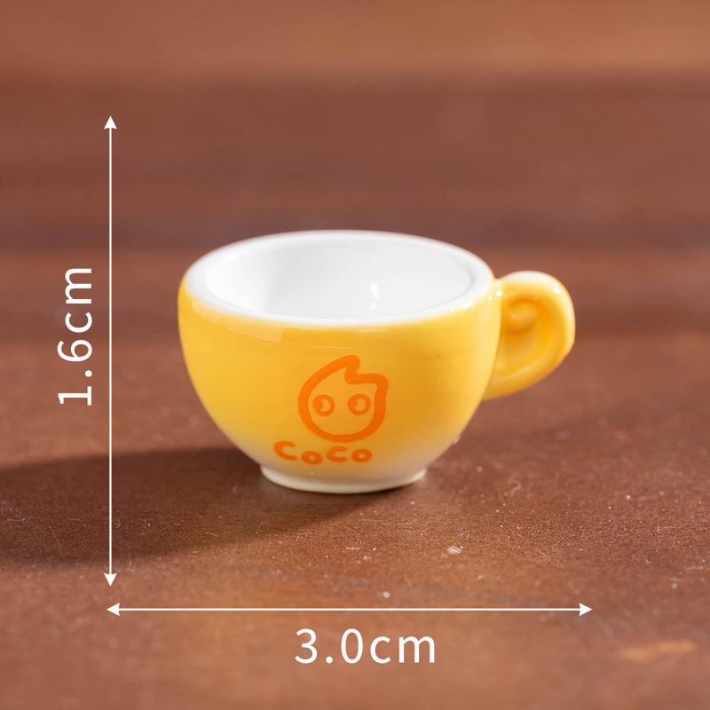 微景观娃娃屋创意甜品咖啡杯子树脂工艺品diy装饰品配件桌面摆件|undefined