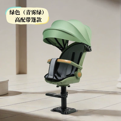 baby booster seat, Electric car child seat - green-model-with-canopy