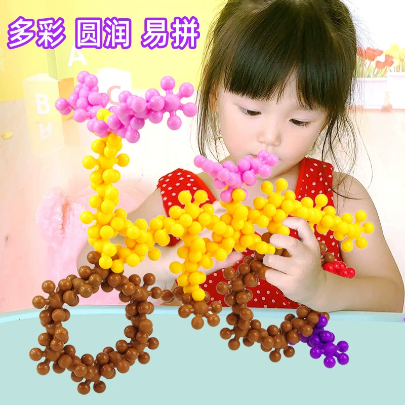 Игрушка для детского сада, пластиковый конструктор, раннее образование, со снежинками, тренировка