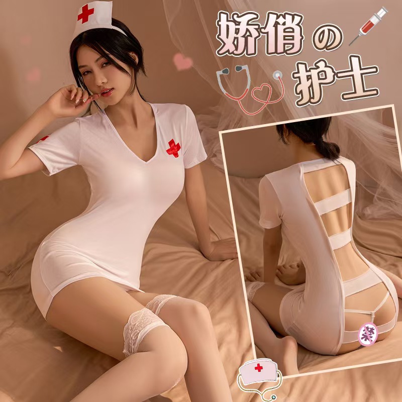 Sexy Lingerie, Open Crotch, No Need to Take Off, Sweetheart Nurse Outfit, Hot Uniform, Passion Suit, Sexy and Pure Pajamas