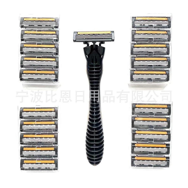 Foreign trade explosions old-fashioned razor manual razor manual razor men's 3-layer razor