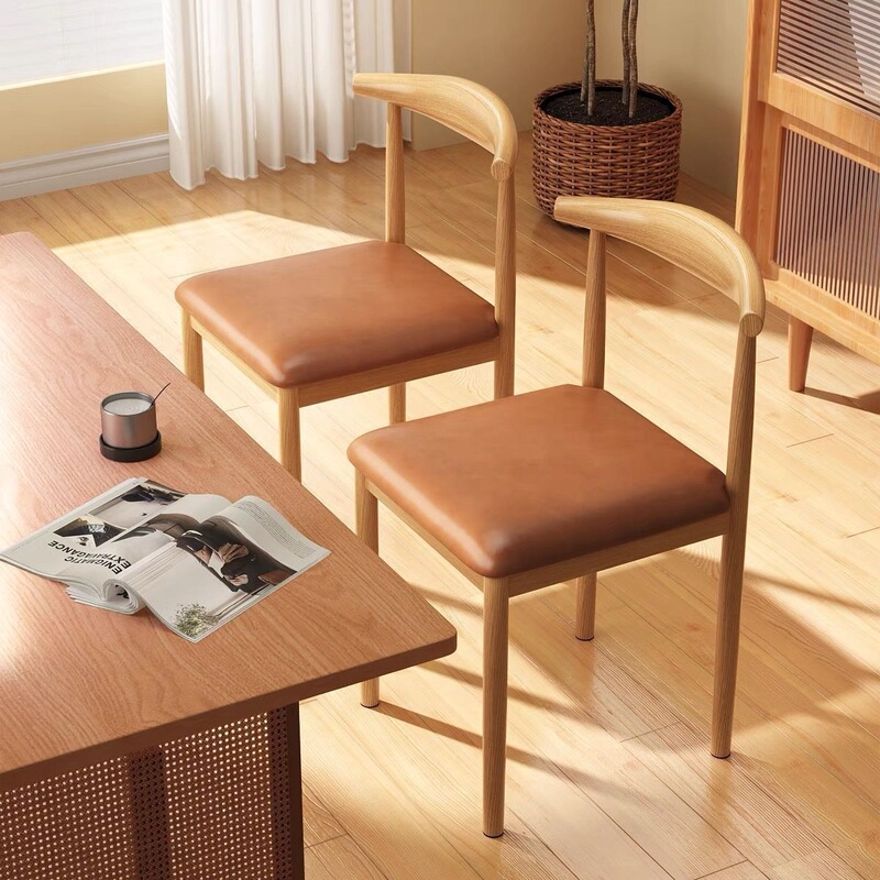 Modern Minimalist Dining Chair, Trendy Horn Chair for Restaurant, Cafe, Dining Table, Nordic Light Luxury Backrest Stool for Bedroom Modern Minimalist Dining Chair, Trendy Horn Chair for Restaurant, Cafe, Dining Table, Nordic Light Luxury Backrest Stool for Bedroom
