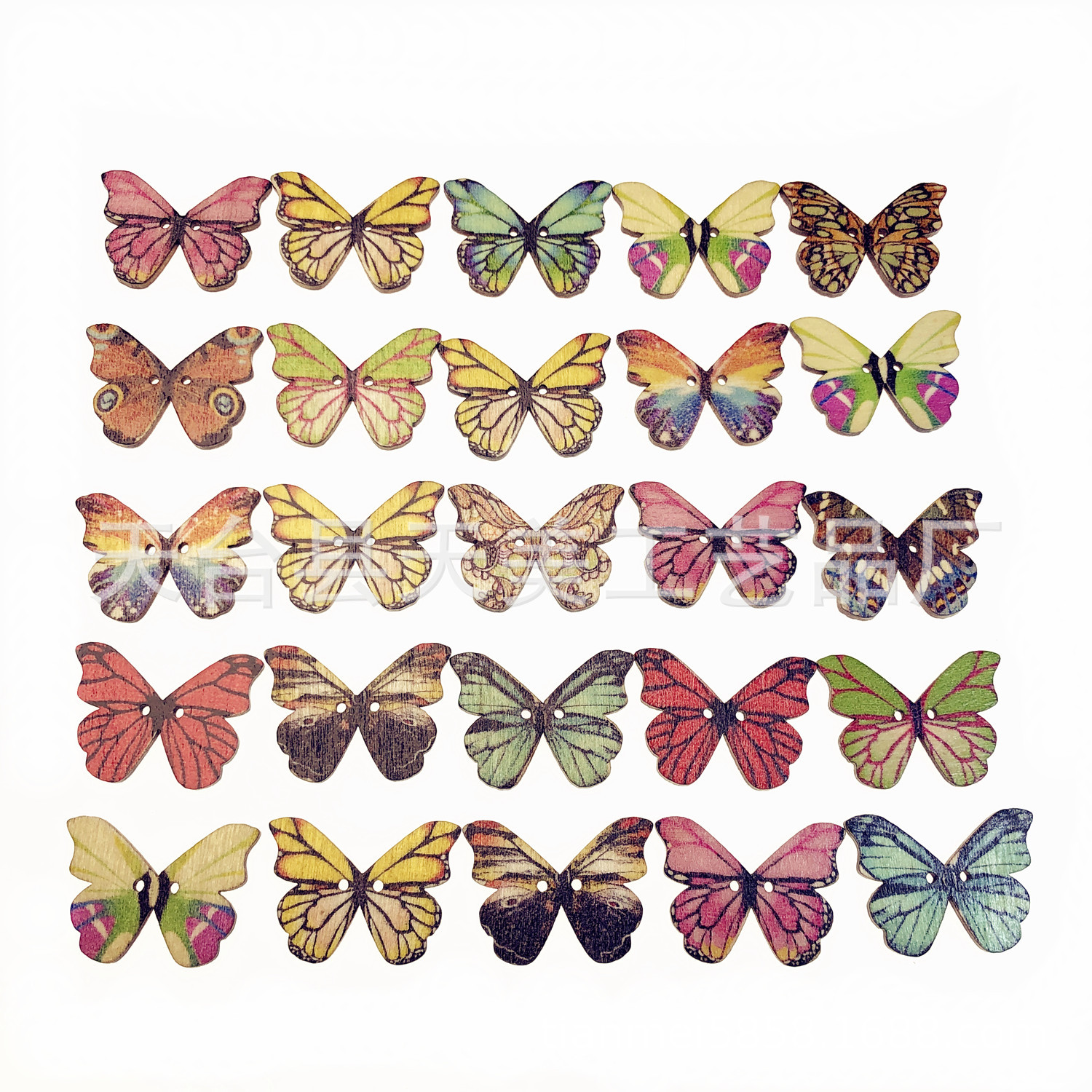 现货促销亚马逊爆款卡通原色复古蝴蝶 装饰蝴蝶木片