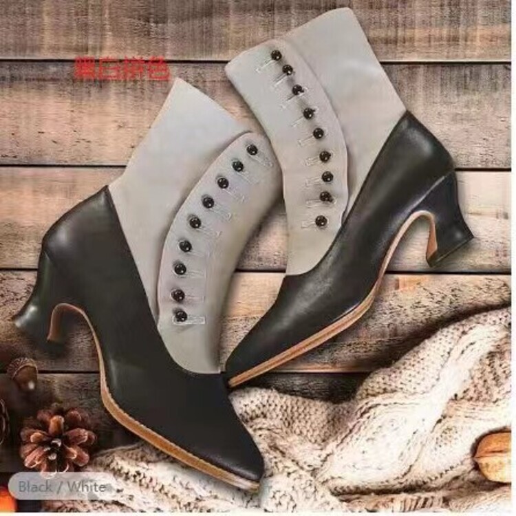 Foreign trade spring and summer new European and American style pointed horseshoe heel women's boots cross-border X25020001
