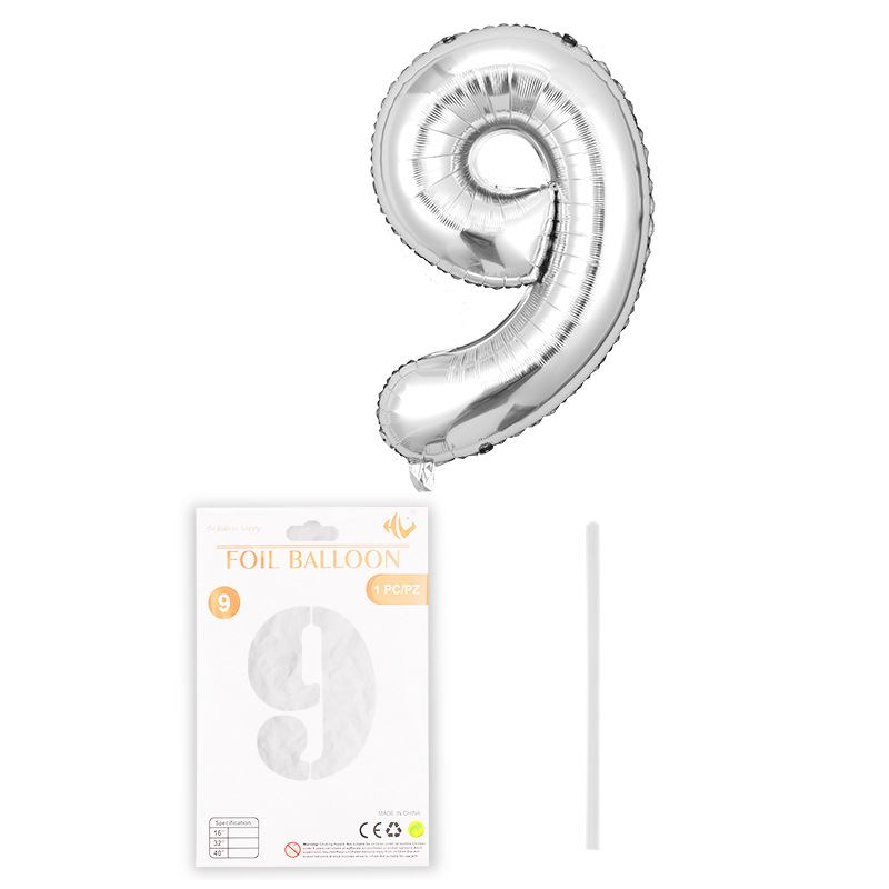 Globo digital de 16 pulgadas tapa dura tarjeta de papel de embalaje independiente película de aluminio Globo Decoración de fiesta de cumpleaños papel de aluminio al por mayor