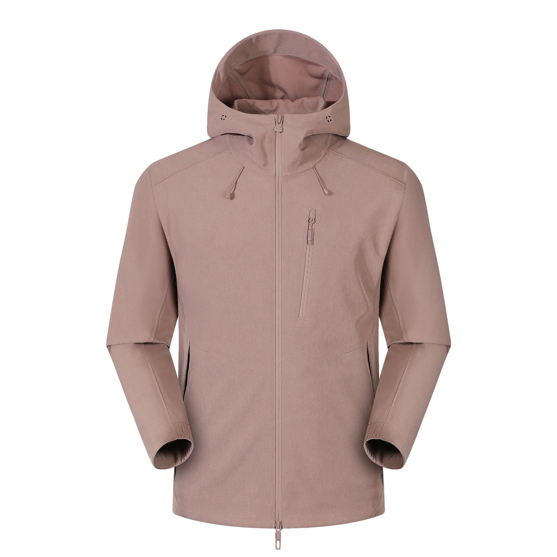 Chaqueta Impermeable con Capucha para Exteriores de Poliéster, A prueba de viento, para Senderismo y Montañismo