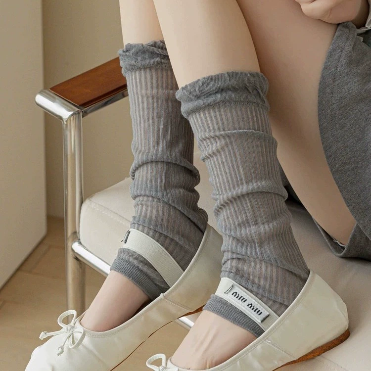 Летние тонкие женские чулки с полуспалыми пальцами и тонкими чулками