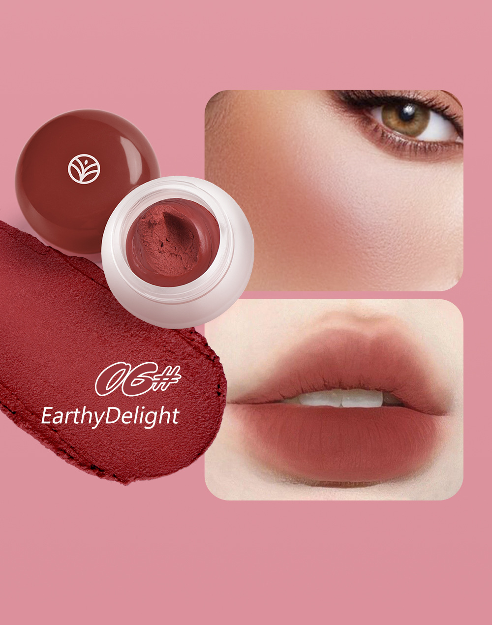 YOUNG VISION 6-color Mousse Blush Clay Nude Natural and Delicate Color Display matte Velvet Blush undefined