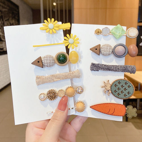 Internet celebrity hair clip, hair clip, hair clip, hair clip, side clip, summer bangs, one-word clip, forehead broken hair, fairy-like high-end feel