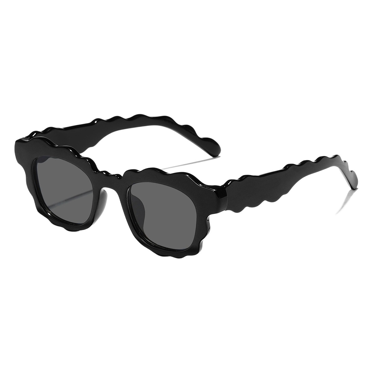 Transfronterizo nuevo personalizado flor ola borde gafas de sol pequeño marco cuadrado moda desgaste esencial gafas de sol