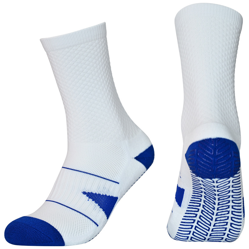 Ws503 Mid-Calf Football Socks, Professional Sports Non-Slip Rubberized Adult Wear-Resistant Comfortable Socks, Towel Bottom Men's Socks