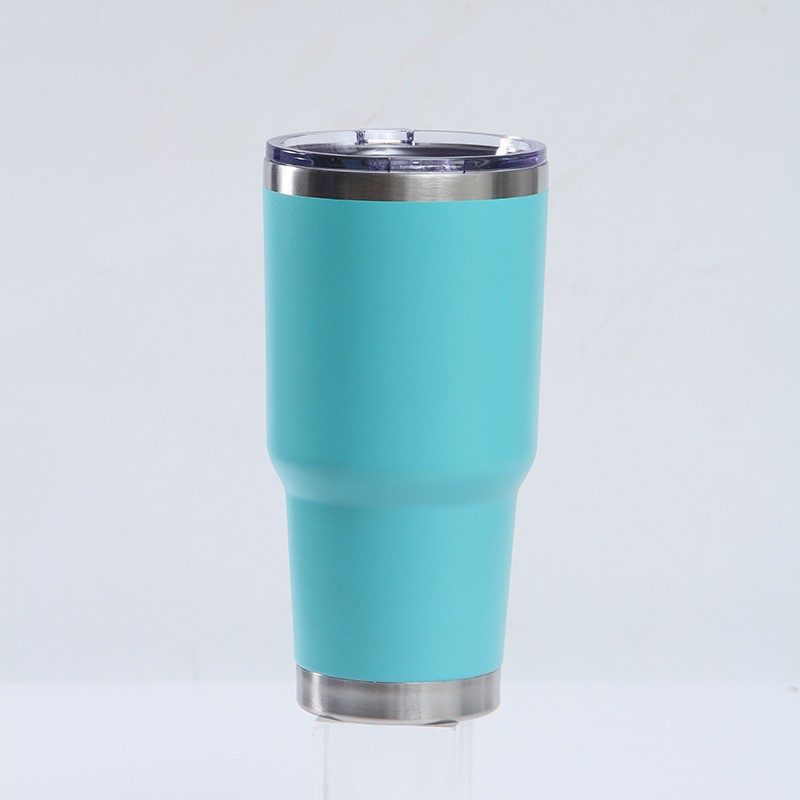 Taza de vacío de acero inoxidable transfronteriza, taza de hielo rociado, taza de paja, taza de agua para automóvil, taza de cerveza, taza de automóvil en forma de cintura