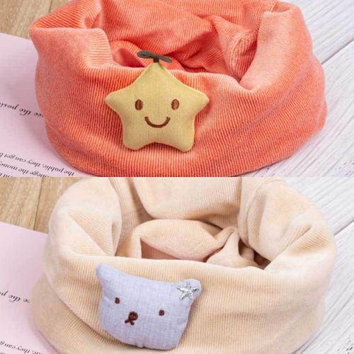 Children's scarf, male and female baby scarf, cute thickened headband, lynx velvet baby windproof scarf, soft Korean