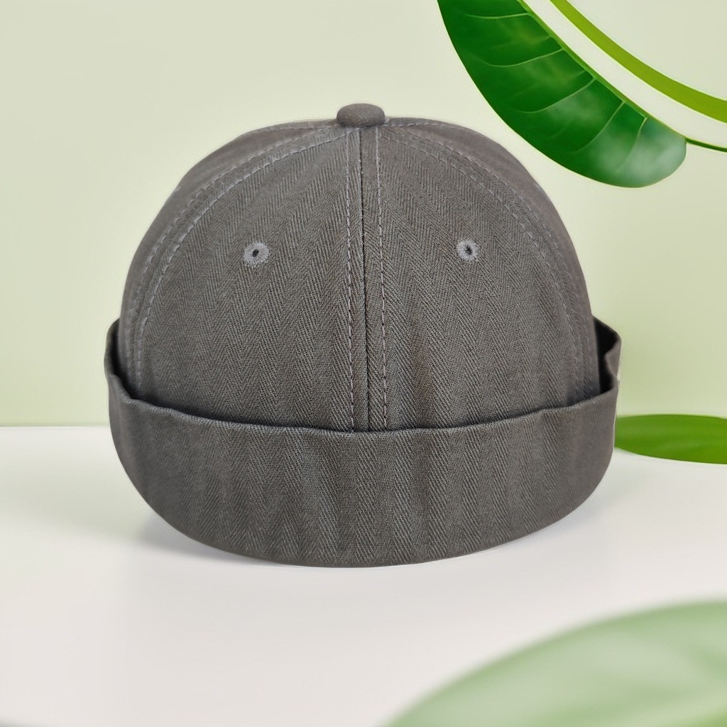 Sombrero de algodón nuevo sombrero de caballero retro primavera y otoño delgado sombrero de hombre de moda casual joven de mediana edad sombrero de piel de melón