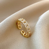 Tide, small design trend fashionable one size ring with pigtail, internet celebrity