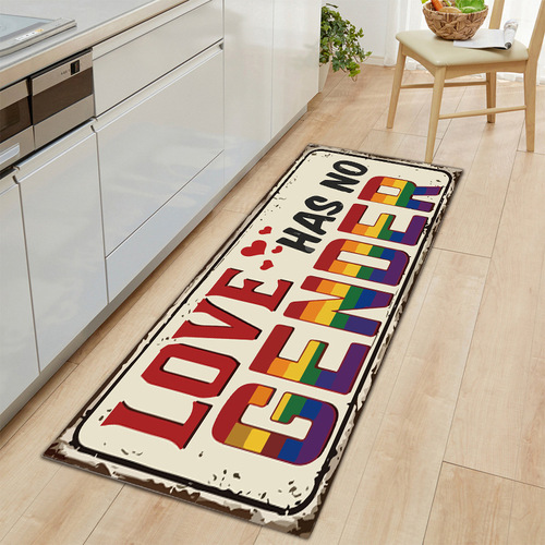 Cross-border new simple kitchen mat long water-absorbing and oil-absorbing foot mats home bathroom floor mats carpet entry door mats