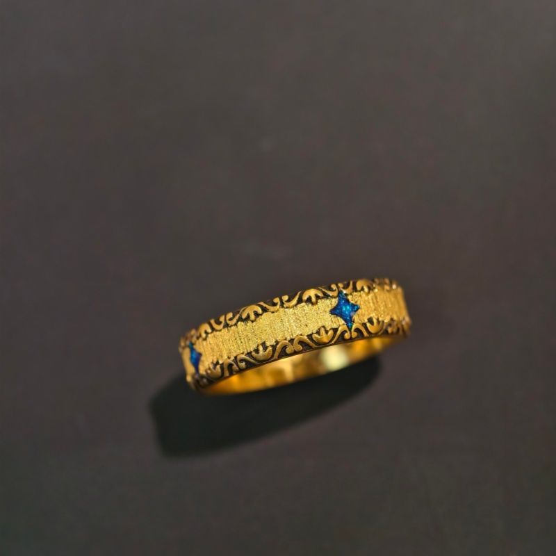 Monologue Atlantis Sea Wave For Women, Light Luxury Versatile Sweet Cool Style Vintage Distressed Ring_voghion.com